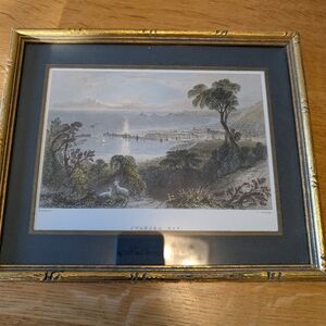 Antique Print By J.C.Armytage Of Swansea Bay,Wales